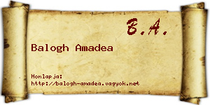 Balogh Amadea névjegykártya