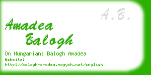 amadea balogh business card